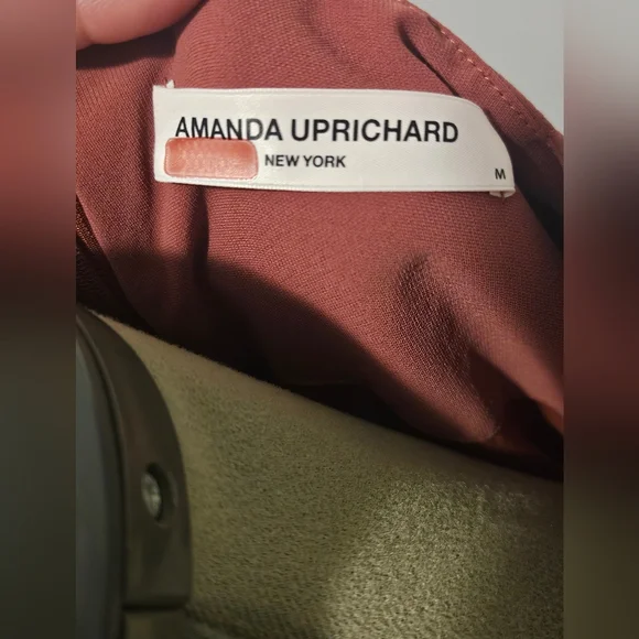 AMANDA UPRICHARD, Burn Orange Mini Dress 3/4 Sleeves Sz M - Picture 3 of 7